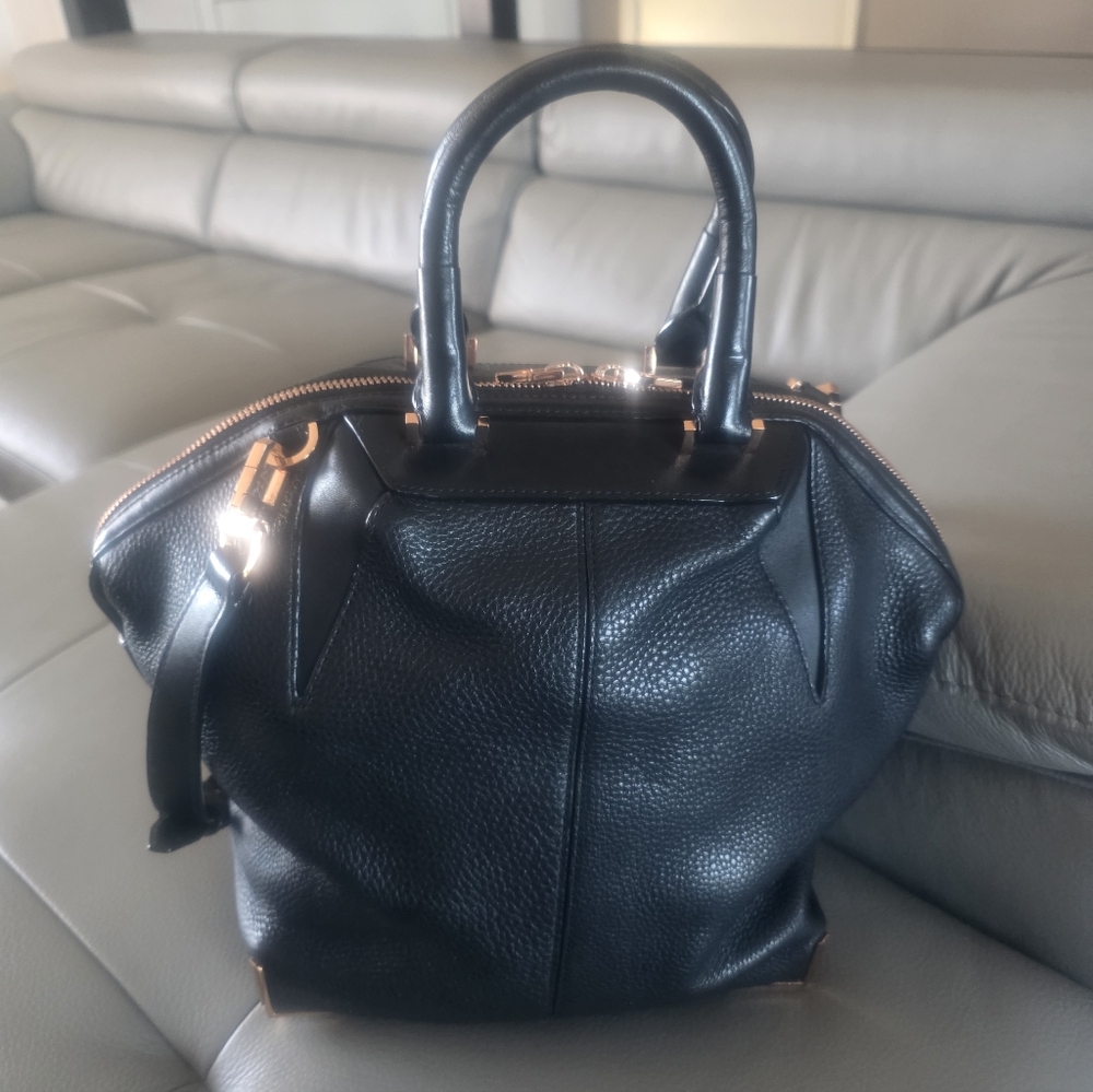 Alexander Wang Emily Tote Leather Bag with Rose Gold Hardware Strap IncludedEUC.